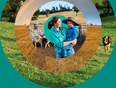 Agribusiness farmer with kid