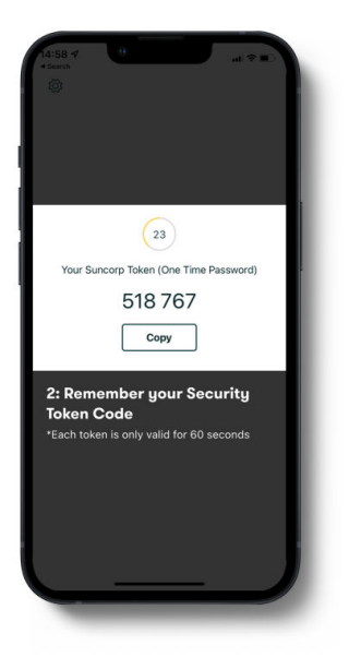 Suncorp Bank Secured App Authorising Payment - Security Token